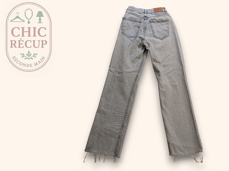 Jeans Troué Zara - S - Bleu Clair - Amfat-24