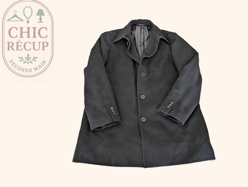 Manteau Long Zara - Xl - Noir - Lulaf-12