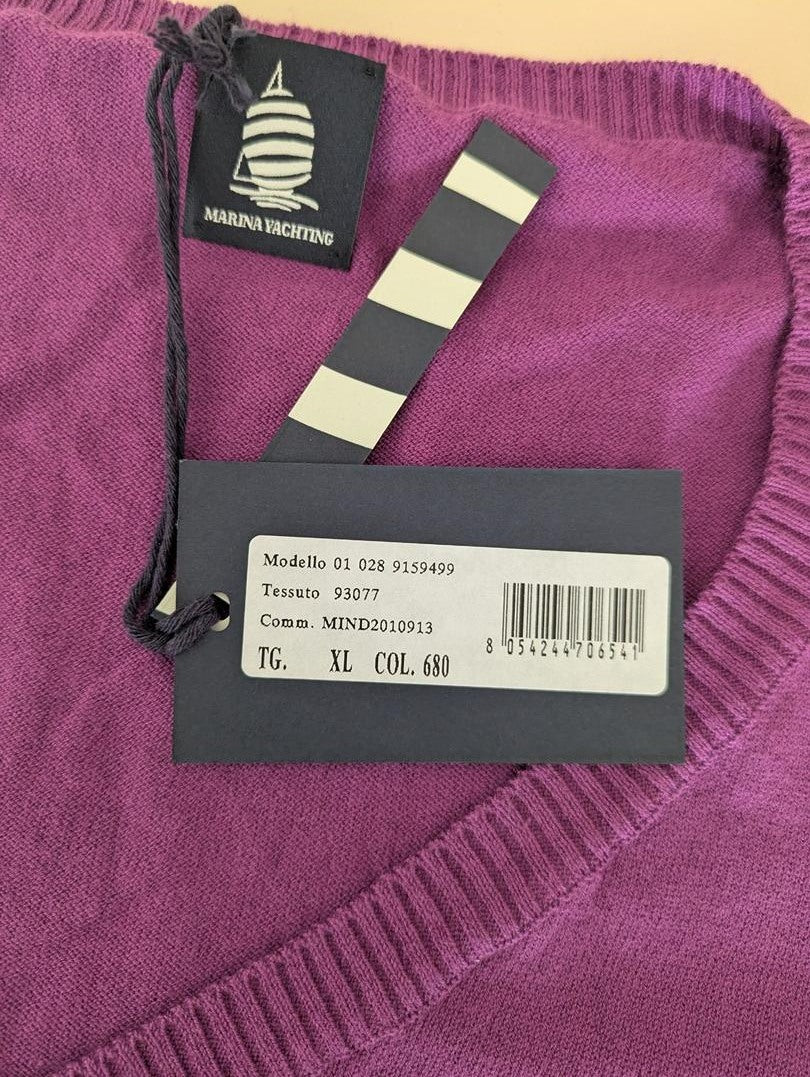 Pull Col V Marina Yatching - Xl - Violet - Labag-62