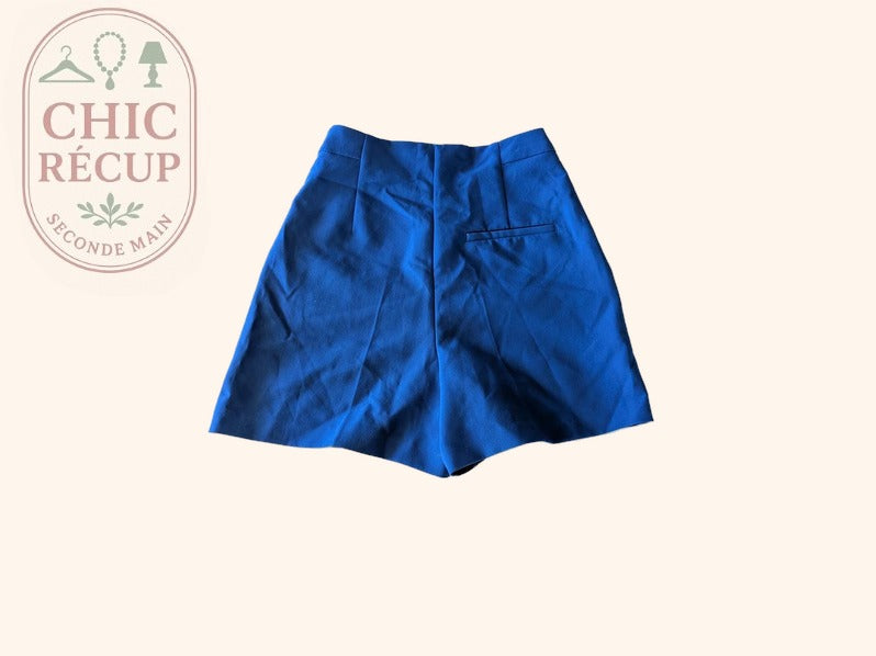 Short Taille Haute Zara - Xs - Bleu - Yuark-05