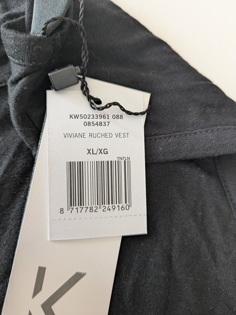 Débardeur Karl Lagerfeld - Xl - Noir - Viviane Ruched Vest
