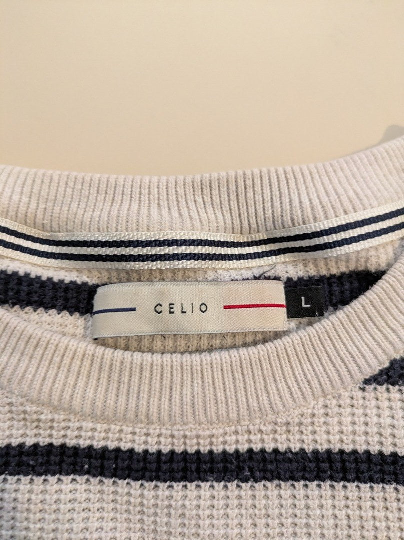 Pull Celio - L - Blanc Marine - Elrio-31
