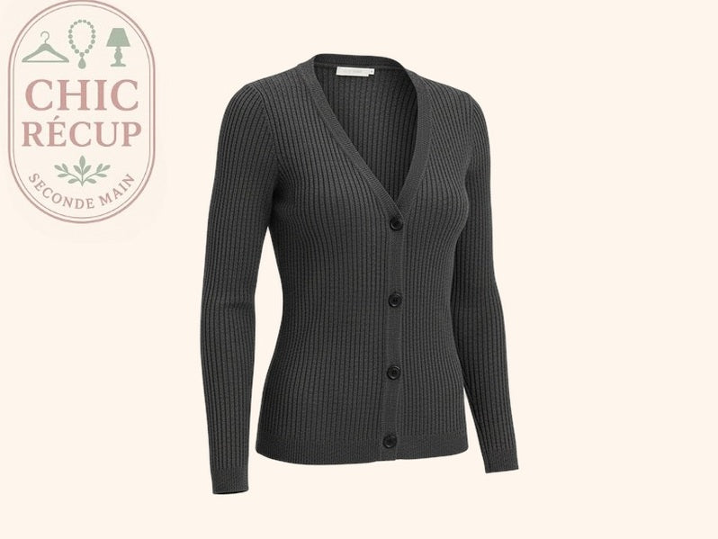 Cardigan Asos - Xs - Gris - Vabar-16