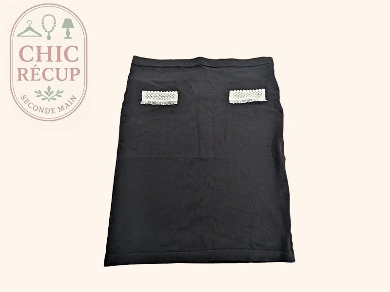 Jupe Midi Etincelle - Xl - Noir - Labag-261