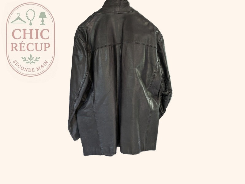 Veste blazer Also - Xxl - Noir - Cuir agneau plongé