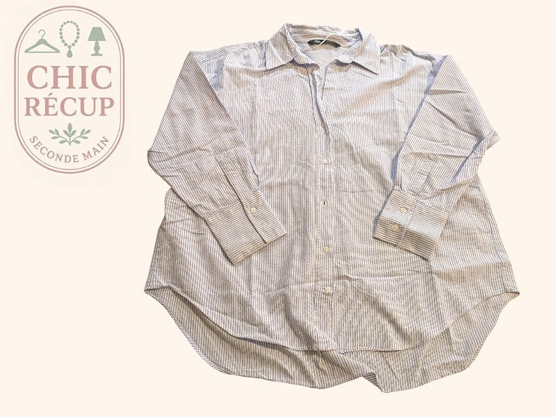 Chemise Zara - M - Bleu - Shbad-89