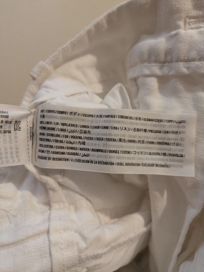 Pantalon large Abercrombie & Fitch - 25 - Blanc - Linen