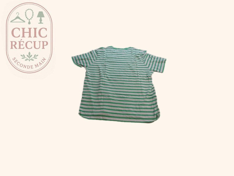 T-shirt Rayé - Teddy Smith - L - Vert - Fregl-50