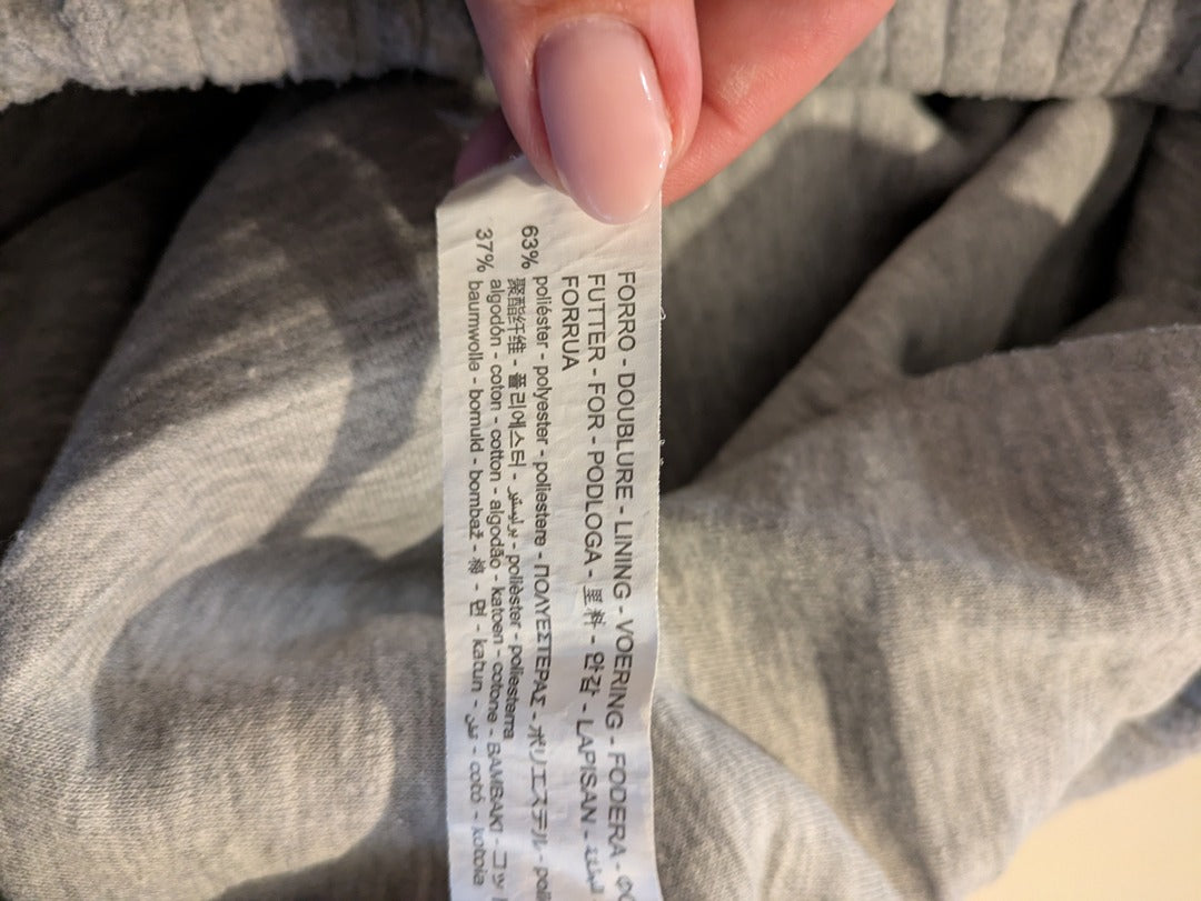 Sweat à capuche Zara - M - Gris - Texturé côtelé