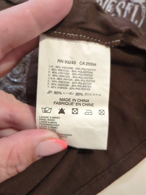 Chemise - Diesel - S - Marron - Vintage