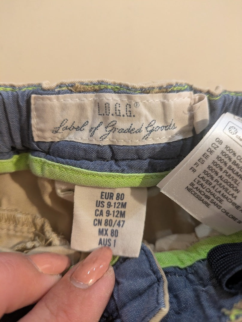 Ensemble garçon chemise manches courtes et pantalon 9-12m