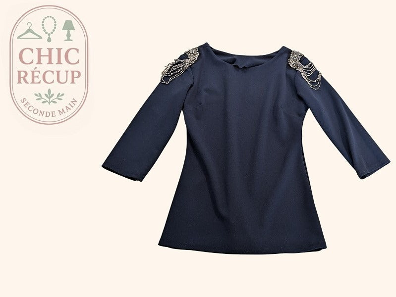 Blouse Made In Italy - M - Marine - Anbou-16