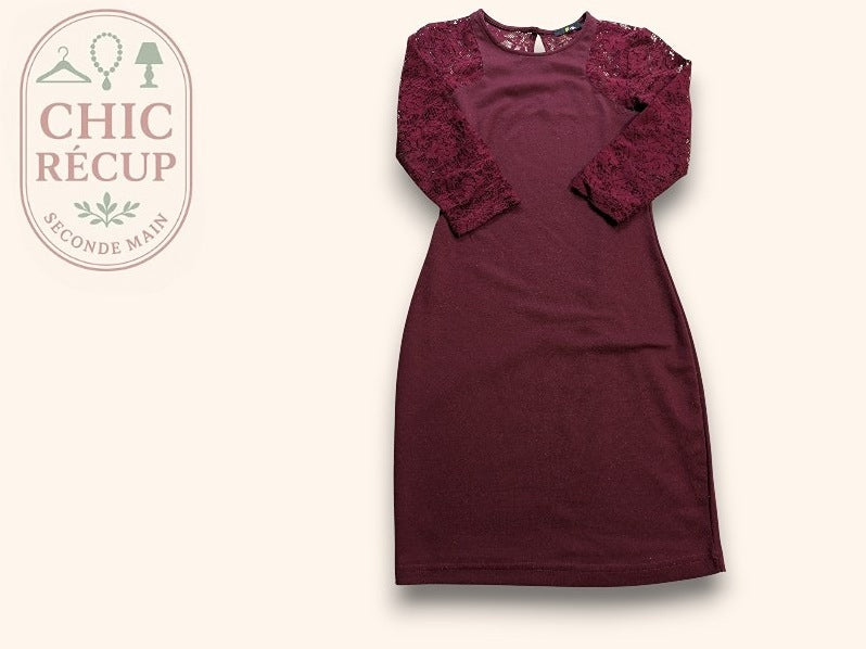 Robe Midi Mim - S - Bordeaux - Qubur-81