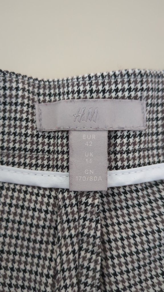 Tailleur pantalon H&m - 42 - Gris - Motif pied-de-poule