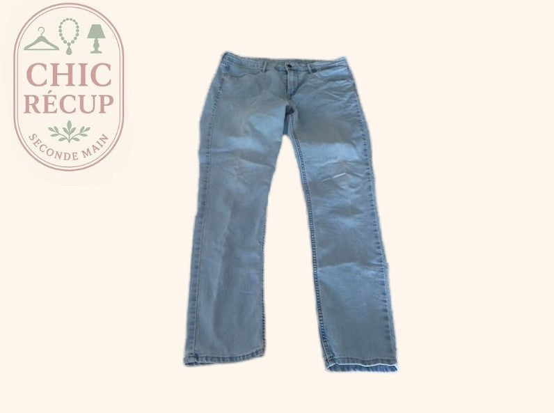 Jean droit H&m - 44 - Bleu clair - 97cm