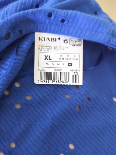 T-shirt Kiabi - Xl - Bleu - Torsadé