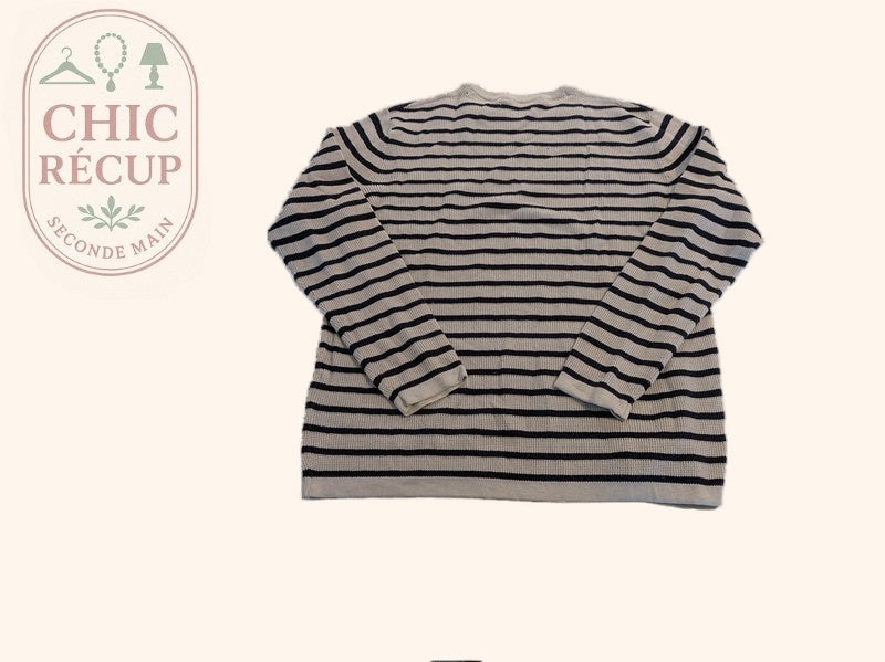 Pull Celio - L - Blanc Marine - Elrio-31