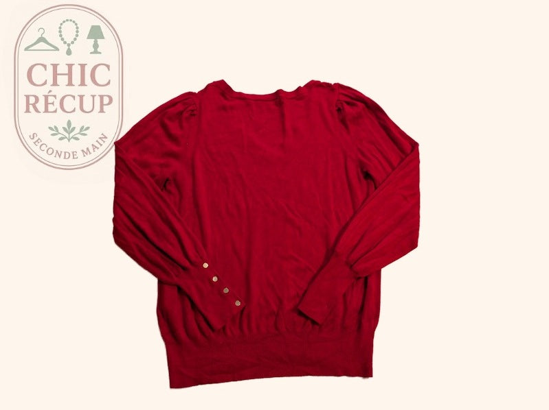 Pull col V Morgan - Xl - Rouge - Moteur
