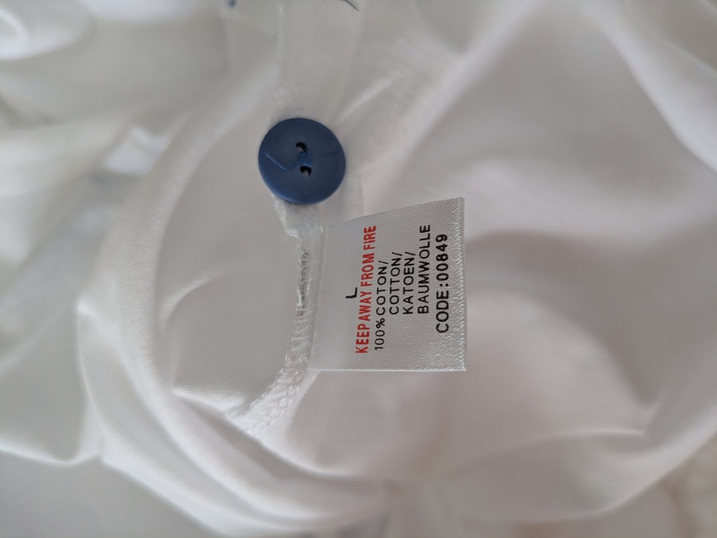 T-shirt Damart - L - Blanc - coton broderie