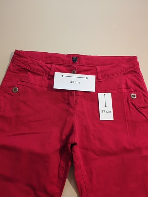 Jeans Court - Terre De Marins - 42 - Rouge - Qubur-133