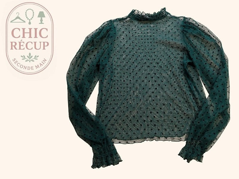 Blouse Manches Longues Pimkie - Xs - Vert Foncé - Lépas-6