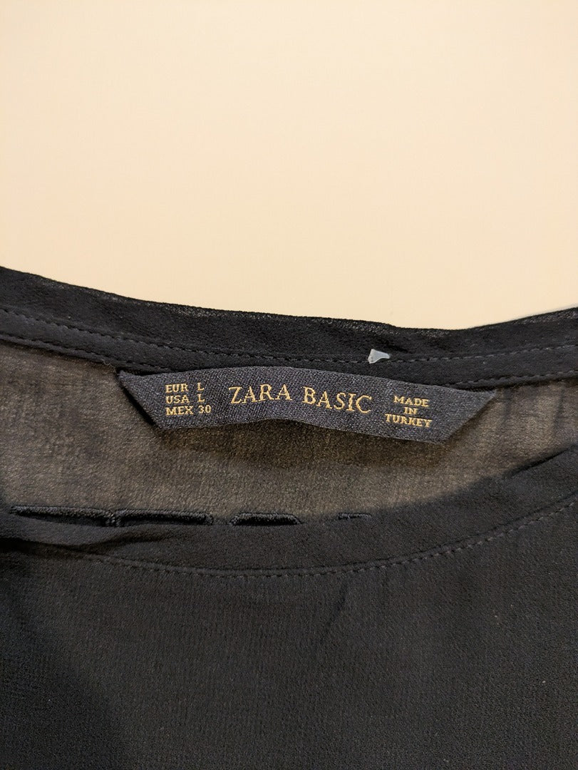 Blouse Zara Basic - L - Noir - Paval-49