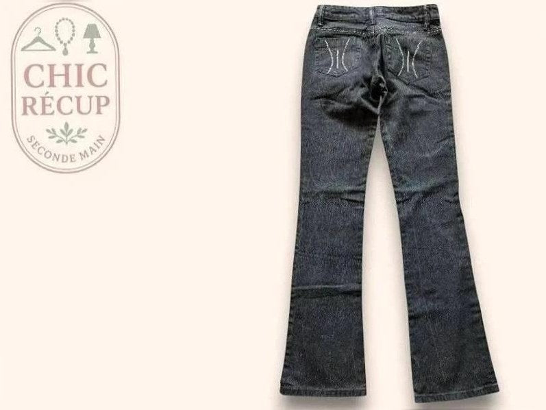 Jeans Évasé Chelly Jeans - S - Noir - Luvio-8