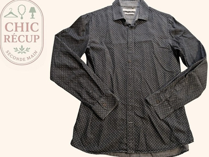 Chemise Unies Celio - M - Gris - Malat-13