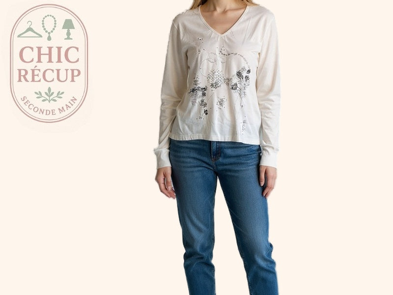 Blouse Manches Longues Dorotennis - Xl - Crème - Labag-167