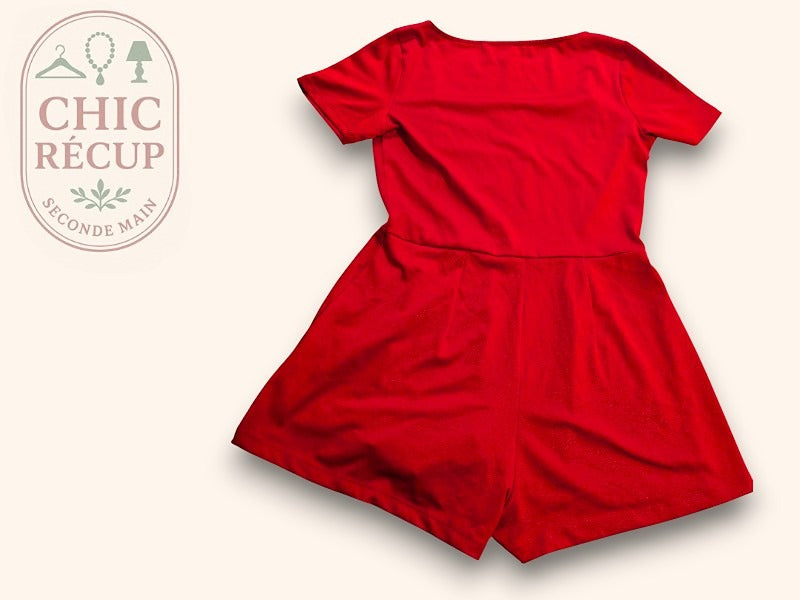 Combi Short Jennyfer - M - Rouge - Chpav-31