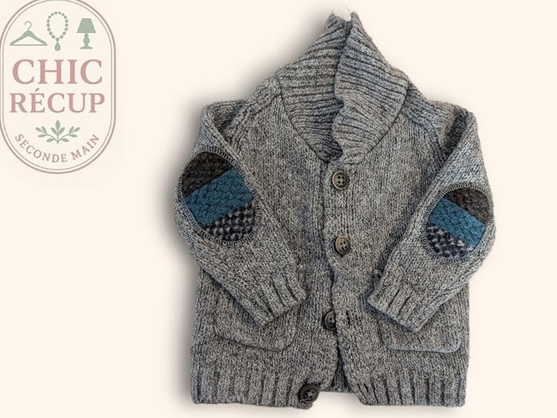 Gilet Zara - 6-9 Mois / 68 cm - Gris - Erbul-44