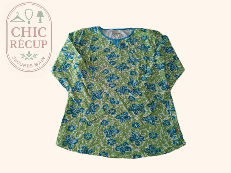 T-shirt manches longues Coup de Coeur - 46 - Vert - Coton