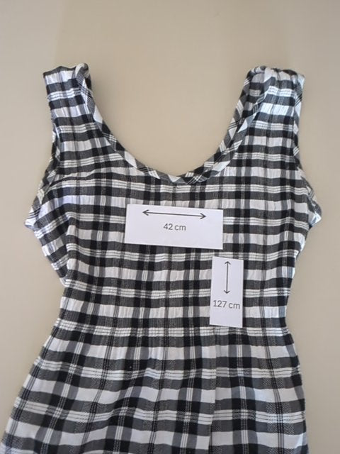 Robe longue Sans Marque - M - Noir - Vichy