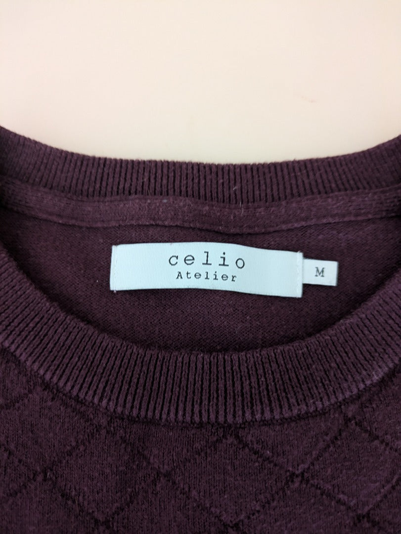 Pull Celio - M - Bordeaux - Saaug-10