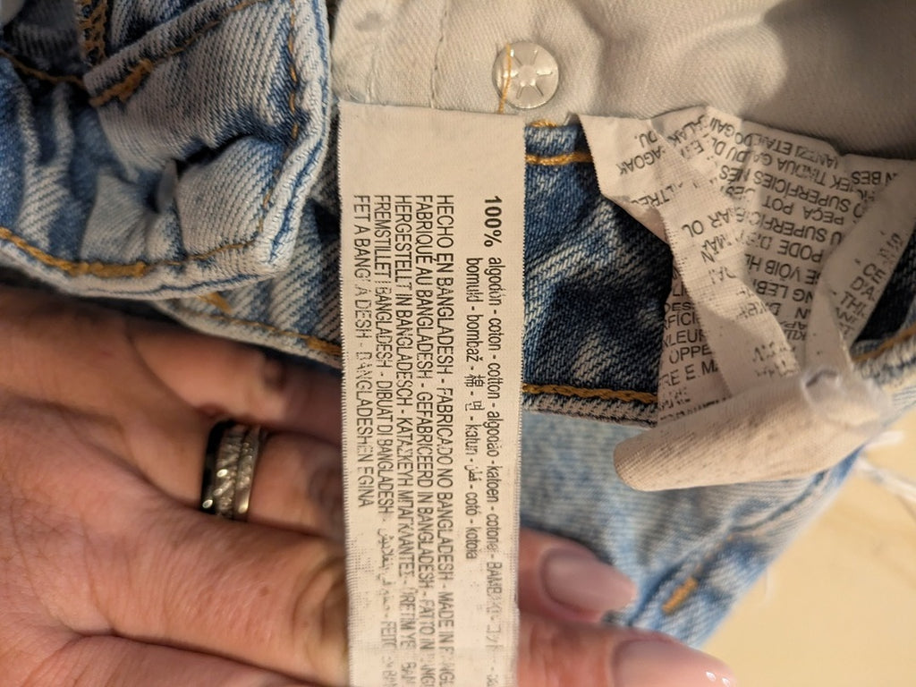 Jupe Courte Jean Zara - S - Bleu Clair - Amfat-30