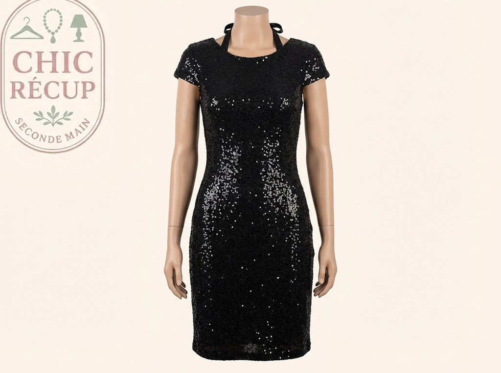 Robe de soirée Only - 38 - Noir - sequins