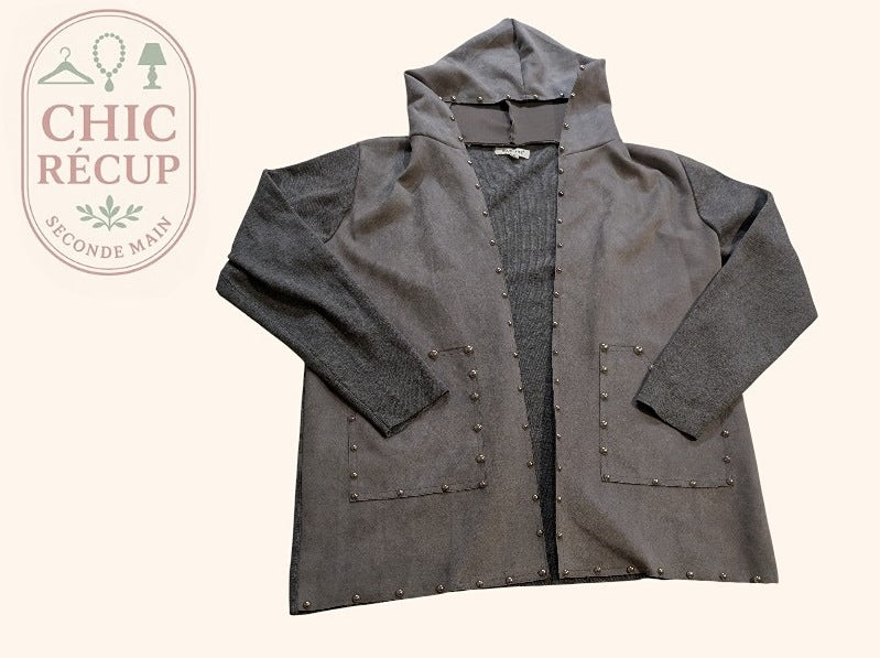 Cardigan Bluoltre - M - Gris - Myfed-79