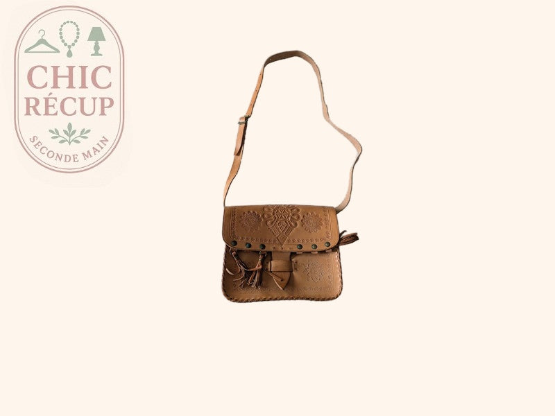 Sac À Bandoulière Vintage - Xl - Marron - Labag-421
