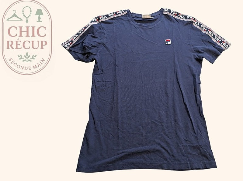 T-shirt Fila - M - Bleu - Shbad-87
