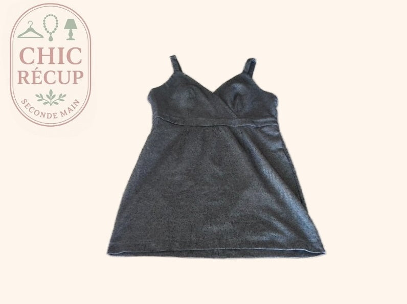 Robe à bretelles Kiabi - Xl - Gris - Pied de poule