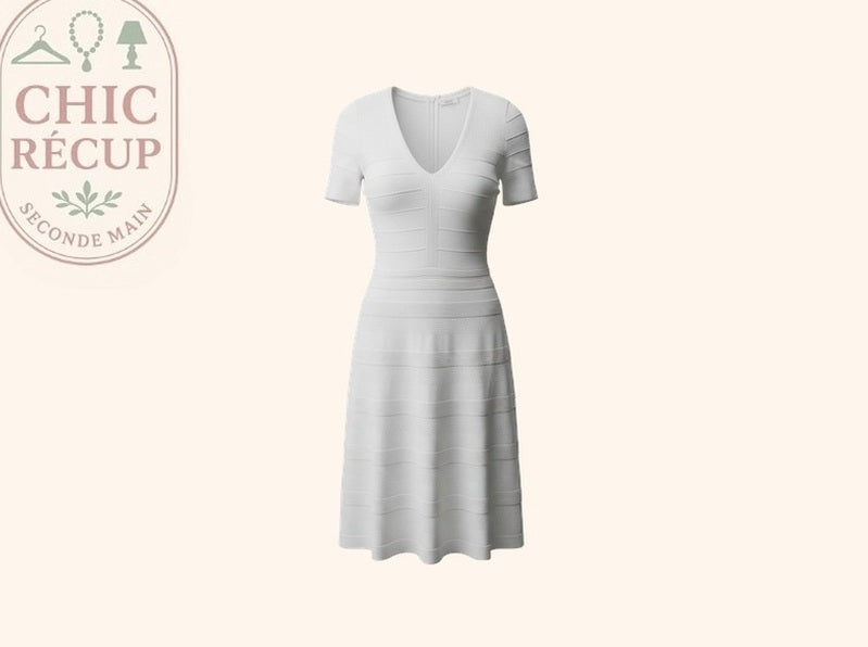 Robe Midi Sandro - S - Blanc - Joghi-13