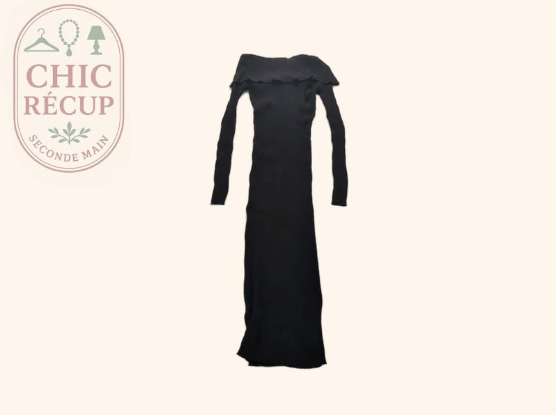 Robe Longue - Massimo Dutti - S - Noir - Sthas-13