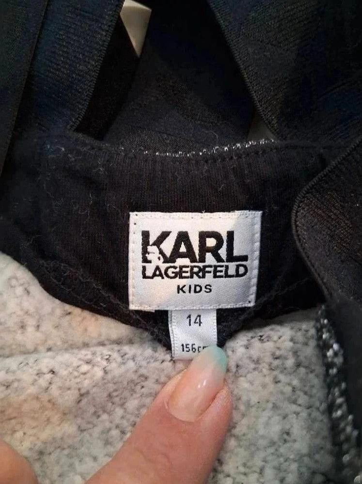Robe Courte Karl Lagerfeld Kids - 14 Ans - Noir - Lerom-09