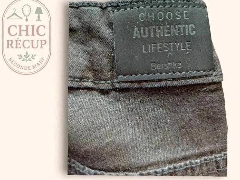 Jeans Skinny Bershka - L - Noir - Luvio-01
