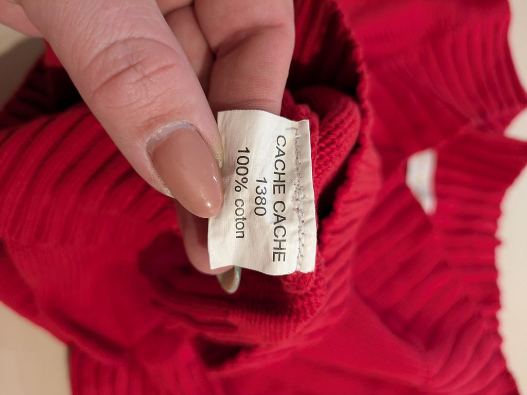 Pull Col V Cache Cache - S - Rouge - Mache-16