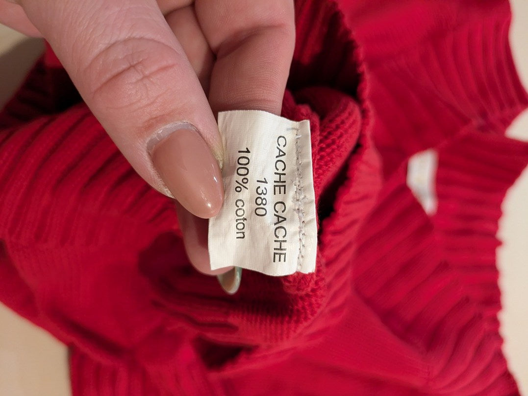 Pull Col V Cache Cache - S - Rouge - Mache-16