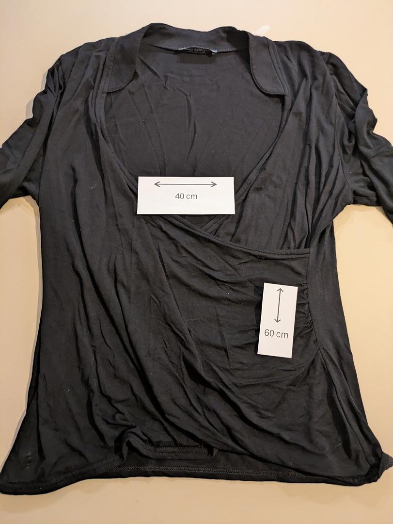 Blouse Cassis - M - Noir - Cache-cœur