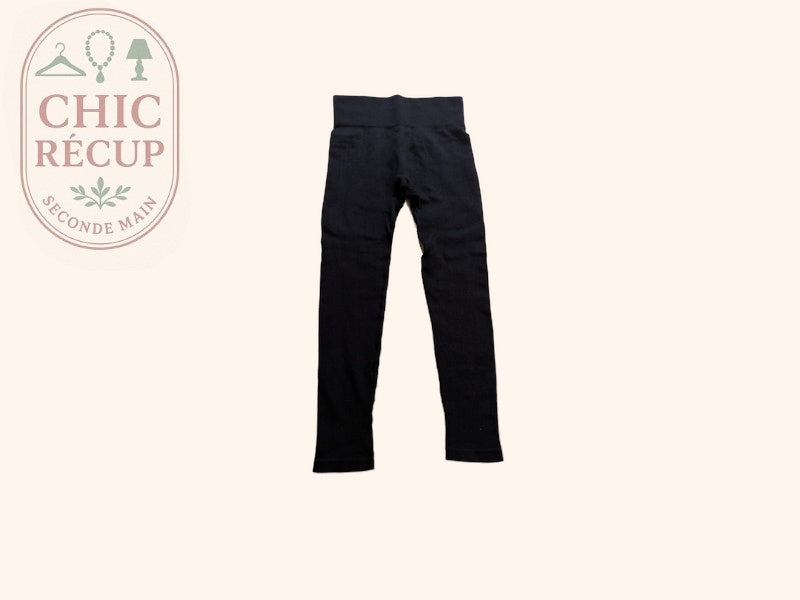 Legging Sans Marque - M - Noir - Côtelé