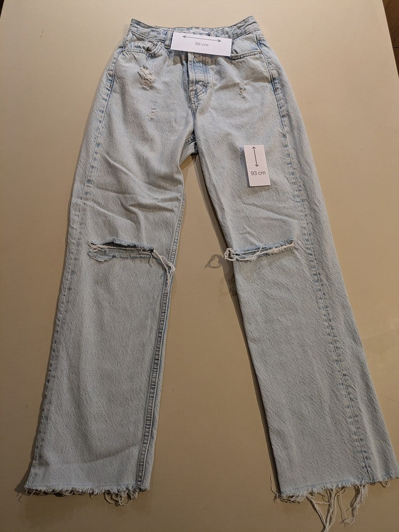 Jeans Troué Zara - S - Bleu Clair - Amfat-24