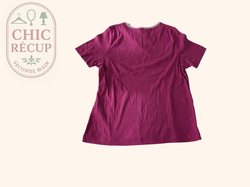 T-shirt Biorelle - L - Rose - 100% Coton